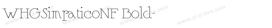WHGSimpaticoNF Bold字体转换